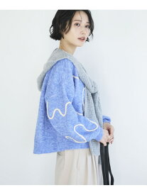 【SALE／50%OFF】コード刺繍クロップドニットプルオーバー DOUX ARCHIVES ドゥアルシーヴ トップス ニット ブラウン ホワイト【RBA_E】【送料無料】[Rakuten Fashion]