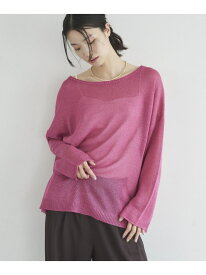 ペーパーヤーンプルオーバー DOUX ARCHIVES ドゥアルシーヴ トップス ニット ブルー ピンク グリーン【送料無料】[Rakuten Fashion]