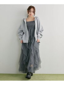ラッフルチュールキャミワンピース archives アルシーヴ ワンピース・ドレス ワンピース ピンク グレー【送料無料】[Rakuten Fashion]