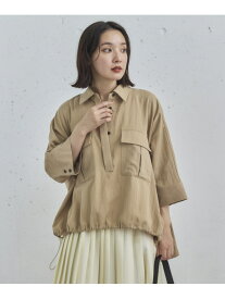 【SALE／70%OFF】【セットアップ対応】スキッパードロストシャツ DOUX ARCHIVES ドゥアルシーヴ トップス シャツ・ブラウス ワインレッド ベージュ ブラウン【RBA_E】[Rakuten Fashion]