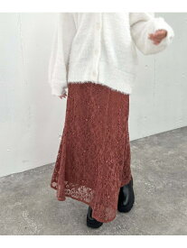 【SALE／50%OFF】モールレースマーメイドスカート archives アルシーヴ スカート ロング・マキシスカート ブラウン ホワイト ブラック【RBA_E】[Rakuten Fashion]