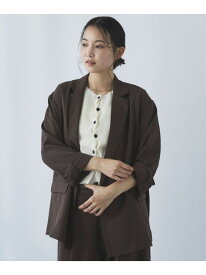 【SALE／50%OFF】【ONかわ】ウォッシャブル麻調テーラードJK archives アルシーヴ ジャケット・アウター テーラードジャケット・ブレザー ブラウン ベージュ グレー ネイビー【RBA_E】【送料無料】[Rakuten Fashion]