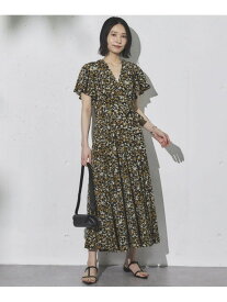 【SALE／60%OFF】花柄カシュクールワンピース DOUX ARCHIVES ドゥアルシーヴ ワンピース・ドレス ワンピース ワインレッド ブラック グリーン【RBA_E】【送料無料】[Rakuten Fashion]