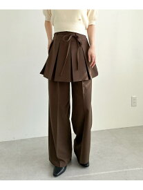 【SALE／20%OFF】プリーツスカート付レイヤードスラックス archives アルシーヴ パンツ その他のパンツ グレー ブラウン【RBA_E】【送料無料】[Rakuten Fashion]