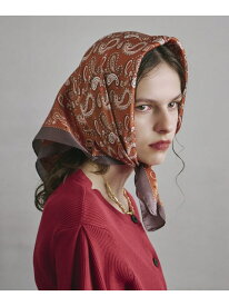 【SALE／20%OFF】ペイズリー柄スカーフ DOUX ARCHIVES ドゥアルシーヴ ファッション雑貨 スカーフ・バンダナ ホワイト ネイビー ブラウン【RBA_E】[Rakuten Fashion]