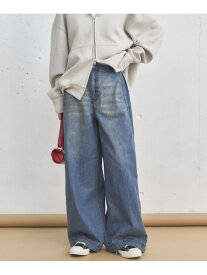 【SALE／50%OFF】サイドベルトワイドデニムパンツ DOUX ARCHIVES ドゥアルシーヴ パンツ ジーンズ・デニムパンツ ブルー【RBA_E】【送料無料】[Rakuten Fashion]