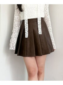 【SALE／20%OFF】【SETUP対応】フェイクレザープリーツミニスカート archives アルシーヴ スカート ミニスカート ブラック ブラウン【RBA_E】【送料無料】[Rakuten Fashion]