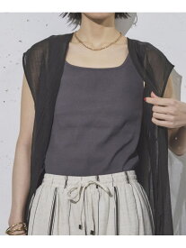 2wayスクエアリブタンクトップ/ DOUX ARCHIVES ドゥアルシーヴ トップス ノースリーブ・タンクトップ ホワイト[Rakuten Fashion]