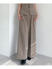 【SALE／50%OFF】【SETUP対応】タックツイードワイドスラックス archives アルシーヴ パンツ その他のパンツ ブラウン ブラック【RBA_E】[Rakuten Fashion]