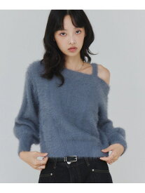 ラメフェザーワンショルニットPO archives アルシーヴ トップス ニット ブラウン ホワイト グレー【送料無料】[Rakuten Fashion]