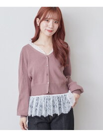 レースヘムニットアンサンブル archives アルシーヴ トップス アンサンブル ピンク ブラック グレー ホワイト【送料無料】[Rakuten Fashion]