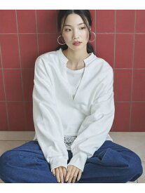 【SALE／60%OFF】キーネックスウェットプルオーバー DOUX ARCHIVES ドゥアルシーヴ トップス カットソー・Tシャツ グレー ベージュ ホワイト【RBA_E】[Rakuten Fashion]