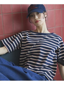 【SALE／60%OFF】マルチボーダーカットソー DOUX ARCHIVES ドゥアルシーヴ トップス カットソー・Tシャツ ブラック ブラウン ネイビー【RBA_E】[Rakuten Fashion]
