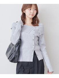 【ONかわ】フロントボタンオーバーカラーオフショルニットPO archives アルシーヴ トップス ニット ピンク ホワイト ブラック グレー【送料無料】[Rakuten Fashion]