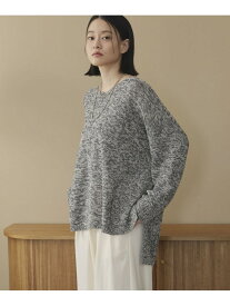 ペーパーヤーンMIXサイドスリットVネックプルオーバー DOUX ARCHIVES ドゥアルシーヴ トップス ニット ブラック イエロー【送料無料】[Rakuten Fashion]
