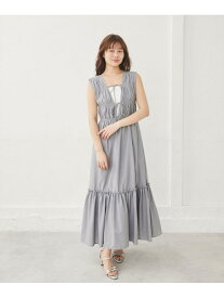 【SALE／30%OFF】2wayリボンシャーリングノースリワンピース archives アルシーヴ ワンピース・ドレス ワンピース グレー ブラック ホワイト【RBA_E】【送料無料】[Rakuten Fashion]