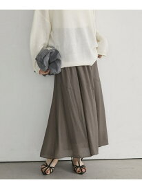 【SALE／40%OFF】切替えフレアスカート DOUX ARCHIVES ドゥアルシーヴ スカート ロング・マキシスカート ブラウン ホワイト ブラック【RBA_E】【送料無料】[Rakuten Fashion]