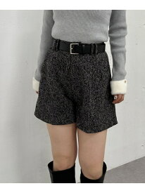【SALE／20%OFF】ベルト付ツイードショートパンツ archives アルシーヴ パンツ その他のパンツ ブラック【RBA_E】【送料無料】[Rakuten Fashion]