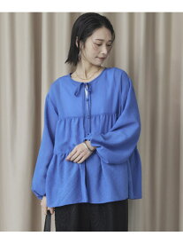 【SALE／60%OFF】ティアードギャザーチュニック DOUX ARCHIVES ドゥアルシーヴ トップス シャツ・ブラウス ホワイト ベージュ ブルー【RBA_E】[Rakuten Fashion]