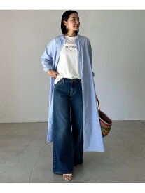 【SALE／50%OFF】ストライプシャツワンピース DOUX ARCHIVES ドゥアルシーヴ ワンピース・ドレス シャツワンピース ホワイト グリーン【RBA_E】【送料無料】[Rakuten Fashion]