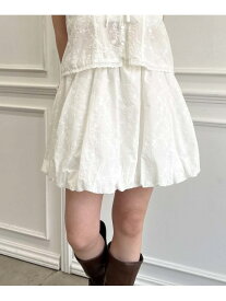 【SALE／50%OFF】【SETUP対応】コットン刺繍バルーンミニスカート archives アルシーヴ スカート ミニスカート ブラック ホワイト【RBA_E】[Rakuten Fashion]