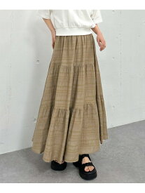 【SALE／50%OFF】シアーシャーリングティアードスカート archives アルシーヴ スカート ロング・マキシスカート ベージュ ブラック ホワイト【RBA_E】[Rakuten Fashion]