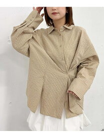 【SALE／50%OFF】'ウエストタック2wayシャツ' archives アルシーヴ トップス シャツ・ブラウス ベージュ ホワイト ブルー【RBA_E】[Rakuten Fashion]