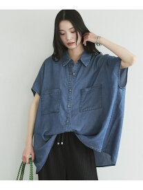 【SALE／50%OFF】ソフトデニム2WAYフレンチシャツ DOUX ARCHIVES ドゥアルシーヴ トップス ノースリーブ・タンクトップ ブルー【RBA_E】【送料無料】[Rakuten Fashion]