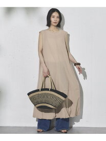 【SALE／50%OFF】ノースリバルーンワンピース DOUX ARCHIVES ドゥアルシーヴ ワンピース・ドレス ワンピース ベージュ ブルー【RBA_E】【送料無料】[Rakuten Fashion]