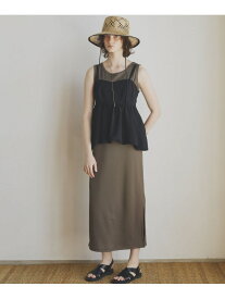 【SALE／50%OFF】リブ2WAYノースリーブワンピース DOUX ARCHIVES ドゥアルシーヴ ワンピース・ドレス ワンピース ブラック ホワイト【RBA_E】【送料無料】[Rakuten Fashion]
