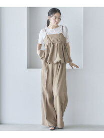 【ONかわ】ラウンドビスチェ*スラックスSET archives アルシーヴ ワンピース・ドレス その他のワンピース・ドレス ブラウン ベージュ ブラック【送料無料】[Rakuten Fashion]