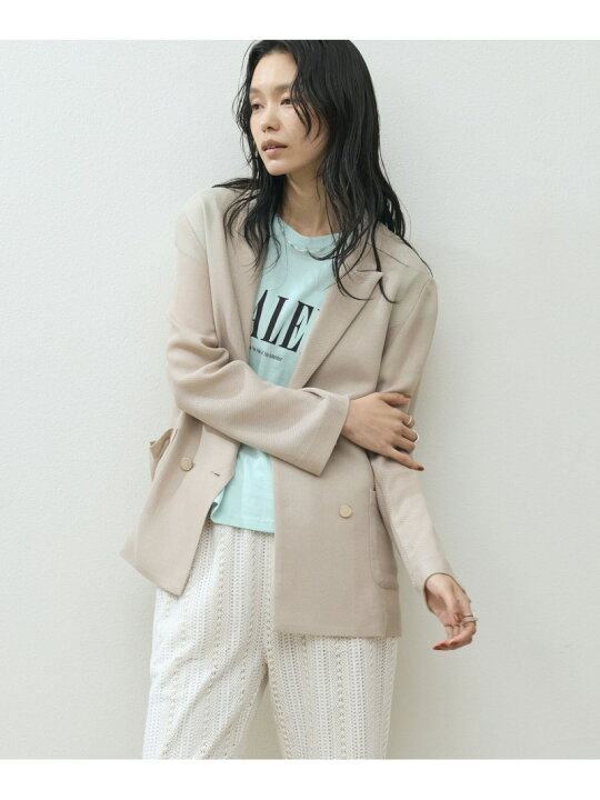 楽天市場】【SALE／40%OFF】メッシュテーラードダブルジャケット/ DOUX 