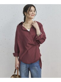 【SALE／70%OFF】カシュクールシャツ DOUX ARCHIVES ドゥアルシーヴ トップス シャツ・ブラウス ブラウン グレー ワインレッド【RBA_E】[Rakuten Fashion]