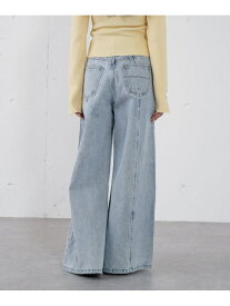 ロゴ刺繍ワイドデニム archives アルシーヴ パンツ ジーンズ・デニムパンツ ブルー ブラック【送料無料】[Rakuten Fashion]