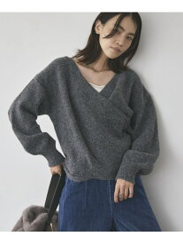 カシュクールニット DOUX ARCHIVES ドゥアルシーヴ トップス ニット パープル ベージュ【送料無料】[Rakuten Fashion]