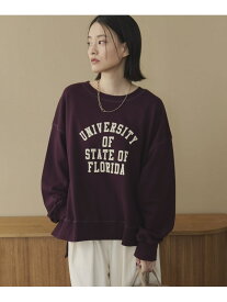 カレッジロゴサイドスリットプルオーバー DOUX ARCHIVES ドゥアルシーヴ トップス カットソー・Tシャツ ワインレッド【送料無料】[Rakuten Fashion]