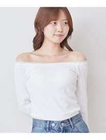 レーストリムカップ付オフショルTOPS archives アルシーヴ トップス カットソー・Tシャツ ブラック ホワイト【送料無料】[Rakuten Fashion]
