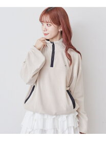 ハーフzip配色フリースPO archives アルシーヴ トップス カットソー・Tシャツ ベージュ【送料無料】[Rakuten Fashion]