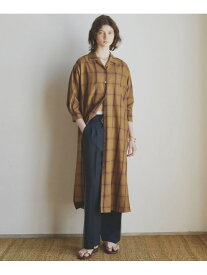 【SALE／50%OFF】チェックシャツワンピース DOUX ARCHIVES ドゥアルシーヴ ワンピース・ドレス ワンピース ネイビー ホワイト ブラウン【RBA_E】【送料無料】[Rakuten Fashion]