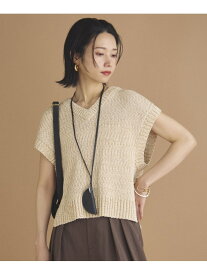 【SALE／70%OFF】MIXヤーンVネックベスト DOUX ARCHIVES ドゥアルシーヴ トップス ニット ベージュ ブルー ブラック【RBA_E】[Rakuten Fashion]