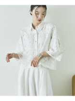美品 CLOCHE 日本製 クロシェバルーンスリーブ ブラウス M シンプル 綿 