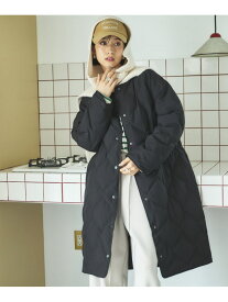 【SALE／40%OFF】シームレスノーカラーロングコート DOUX ARCHIVES ドゥアルシーヴ ジャケット・アウター その他のジャケット・アウター ホワイト ブラック【RBA_E】【送料無料】[Rakuten Fashion]