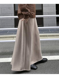 両面起毛ナロースカート DOUX ARCHIVES ドゥアルシーヴ スカート ロング・マキシスカート ブラウン ベージュ【送料無料】[Rakuten Fashion]