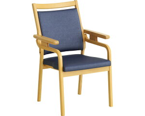 ダイニングチェア おしゃれ 肘付き Care-119-WAC グローリープラン | ファブリック 布地 介護 椅子 お掃除ロボット ルンバ 対応 高齢者 立ち上がりやすい 木製椅子 食卓椅子 チェア チェアー コ