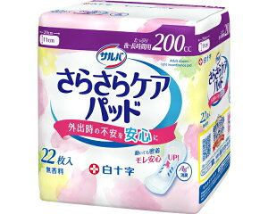 白十字 サルバ サルバさらさらケアパッド 200cc 22枚入 幅11×長さ29cm 31733 白十字 | 尿ケアパッド 軽失禁パッド 尿漏れパッド 尿漏れシート 女性用 尿もれ 尿モレ おもらし エチケット 日用品 消