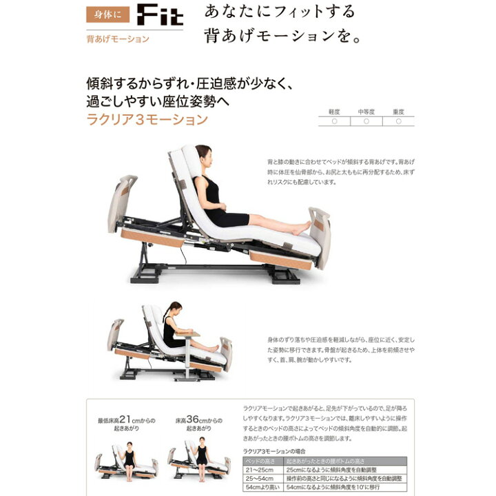 楽天市場】電動ベッド 介護ベッド 高齢者 楽匠Fit 楽匠Fit 木製ボード 