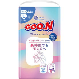 グ〜ンゆるうんちモレ0へ L 44枚×3袋入り 21001924 大王製紙 │ グーン ベビー用品 おむつ 子供 こども 股モレ 背中モレ おしっこモレ 紙おむつ 日用品 消耗品 ケース販売 まとめ買い