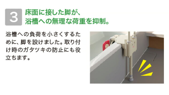 楽天市場】安寿 ユニットバス対応浴槽手すり UST-130UBショート｜手 
