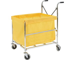 リネンカート 便利 人気 折りたたみリネンカート (幅50×奥行80×高さ88cm) X-100L 金沢車輌 │ 折り畳み カート 便利 操作簡単 ワンアクション 病院 老人ホーム デイサービス 施設 法人 備品 作