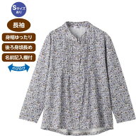 ブラウス レディース 長袖 春夏 おしゃれ ワンタッチテープピンタックブラウス 822134 S M〜L LL ケアフ…